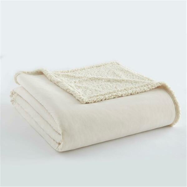 Shavel Micro Flannel to Ivory Sherpa King Size Blanket MFNSHBKKGIVO